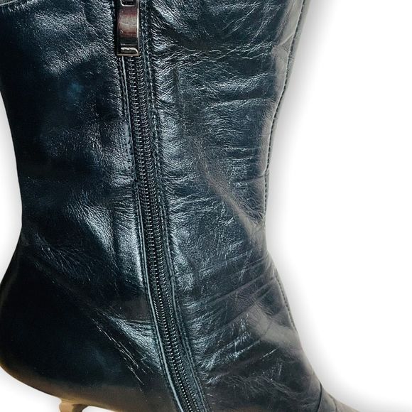 Dior authentic signature Black leather boots Point told heels 38 - Picture 6 of 10